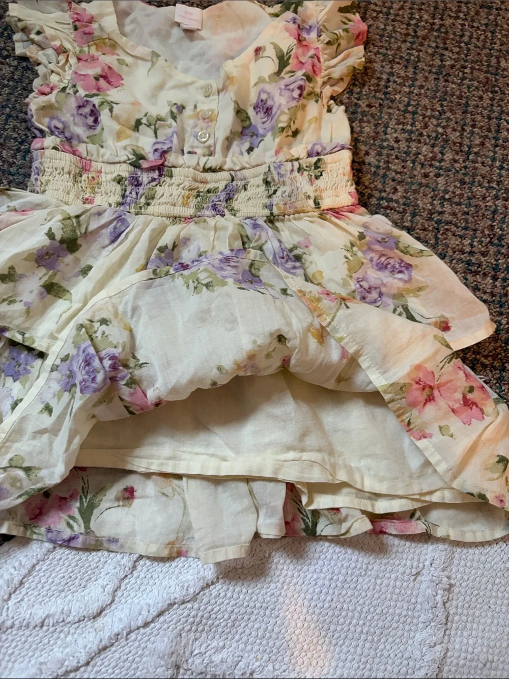 GAP x LSF Love Shack Fancy Girls Floral Mini Dress XSmall (5)